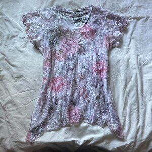 Brittany Black Floral Lacy Top